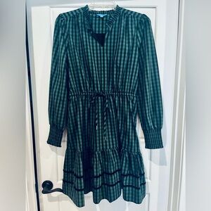 Draper James Green Gingham Dress, Long sleeve